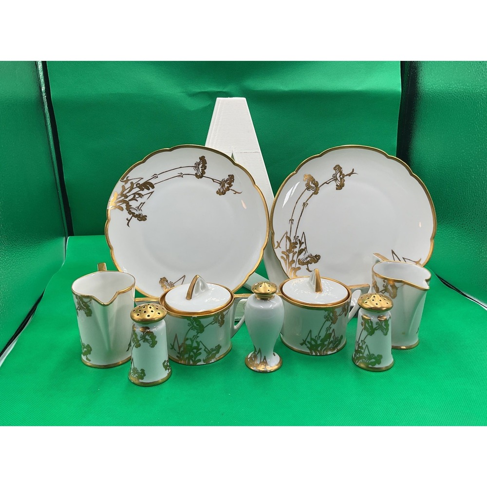 Hutschenreuther Selb Bavaria 24K Gold Encrusted China – 11-Piece Set Hand-Paint